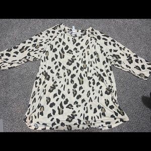 Leopard flowy shirt